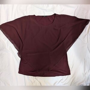 Lou & Grey Rich Burgundy Flowing Blouse